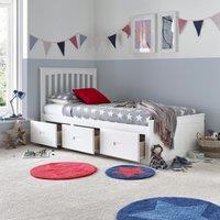 Bedmaster Quest Wooden 3 Drawer Bed & Memory Foam Mattress in White | Size: Single