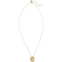 Lands' End Women's Water Resistant Long Knot Pendant Necklace in Gold