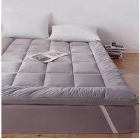 Living and Home 10cm Comfortable Quilted Mattress Topper in Grey | Size: King