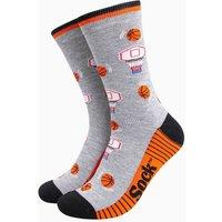 Sock Talk Men's Basketball Bamboo Socks in Light Grey | Size: 7-11