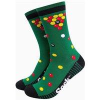 Sock Talk Men's Pool Table Bamboo Socks in Green | Size: 7-11