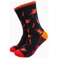 Sock Talk Men's Hot Chillies Bamboo Socks in Black | Size: 7-11