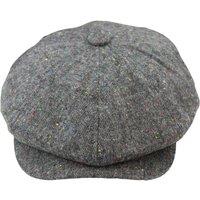 TruClothing Men's 8 Panel Baker Boy Tweed Cap Peaky Blinders in Grey | Size: Large
