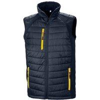 Result Men's Compass Softshell Padded Gilet in Mid Navy | Size: XS