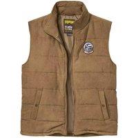 Atlas for Men Men's Faux Suede Padded Gilet in Camel | Size: XL