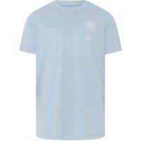 BadRhino Men's Acid Wash Graphic T-Shirt in Light Blue | Size: 7-8XL