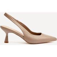 Linzi Women's Presley Mocha Faux Leather Court Heels in Nude | Size: 5-Standard Fit