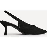 Linzi Women's Method Black Square Toe Court Heels | Size: 3-Standard Fit