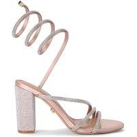 Carvela Women's 'Swirly Block' Fabric Heels in Pale Pink | Size: 7