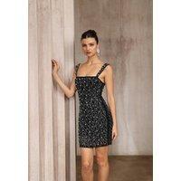 Divine Grace Women's Black Embellished Mini Dress | Size: Small