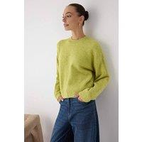 WOVCOR Women's Alpaca Wool Blend Premium Oversize Knit Sweater in Green | Size: Large