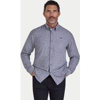 Raging Bull Men's Long Sleeve Classic Linen Shirt in Charcoal | Size: 4XL