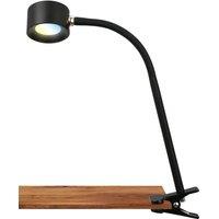 BRILONER Rechargeable LED Reading Desk Lamp with Clamp in Black