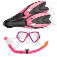 Osprey Action Sports Osprey Junior Snorkel Set with Flippers & Fins, Pink Size XXXS