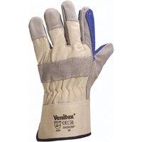 Venitex Workwear Cowhide Split Leather Gloves in Light Beige