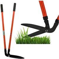 BARGAINS-GALORE Long Handled Gardening Lawn Shears Grass Border Edging Cutter Trimmer in Orange