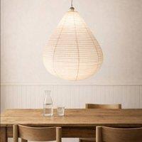 CGC Lighting Mabel Linen Large Teardrop Shape Easy Fit Hand Made Lampshade in White
