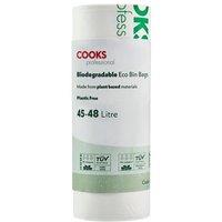 Cooks Professional Biodegradable Compostable Bin Bags 45-48L in White | Size: 1 Pack