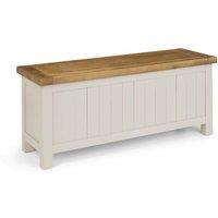 Cheshire Premium Everwood Storage Bench in Grey Wash Finish in Pale Grey