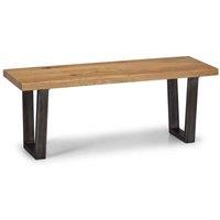 Cheshire Premium Kingsley Wooden Bench in Oak with Gunmetal Frame in Light Oak