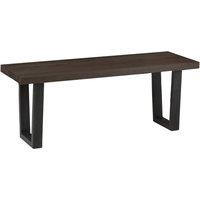 Cheshire Premium Kingsley Wooden Bench in Dark Oak with Gunmetal Frame in Dark Brown