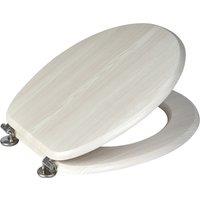Showerdrape Oxford White Oak Wooden Toilet Seat