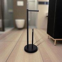 Showerdrape Chester Black Toilet Roll Holder & Spare Paper Holder Combination