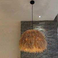 CGC Lighting Gilli Large Natural Raffia 67cm Lampshade Easy Fit Pendant Light Shade
