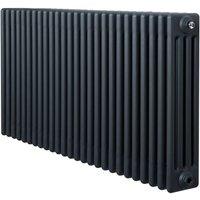 Monstershop Traditional 4 Column Radiator - 600 x 1190mm - Anthracite Grey
