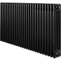 Monstershop Traditional 4 Column Radiator - 600 x 1190mm - Black