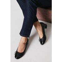 Good For the Sole Women's : Talia Comfort Block Heel Ballet Pumps in Black | Size: 7