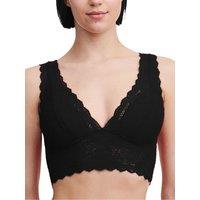 Chantelle Women's Easy Feel Floral Touch Wirefree Triangle Bralette in Black | Size: 10