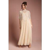 Coast Women's Heavily Embellished Maxi Dress in Neutral | Size: 12