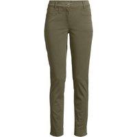 Lands' End Women's Slim Leg Cropped Chinos, Mid Rise in Dark Green | Size: 10