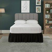 Snug City Base Valance Polycotton Sheet for Divan Beds Easy Care Bed Base Cover in Black | Size: Single