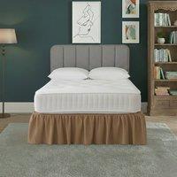 Snug City Base Valance Polycotton Sheet for Divan Beds Easy Care Bed Base Cover in Brown | Size: King