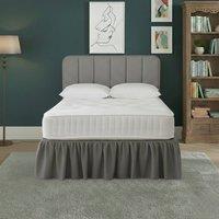 Snug City Base Valance Polycotton Sheet for Divan Beds Easy Care Bed Base Cover in Grey | Size: Single