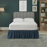 Snug City Base Valance Polycotton Sheet for Divan Beds Easy Care Bed Base Cover in Mid Blue | Size: Single