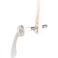 Securplumb Chrome Cistern Lever Set in White