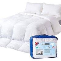 Homescapes Luxury Hotel Soft as Down Super Microfibre 2.5 Tog Summer Duvet in White | Size: Super King