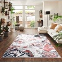 Desire Rugs Solarius Modern Abstract Area Rug - Stylish Abstract Patterns for Trendy Homes in Pink | Size: 120 cm x 170 cm