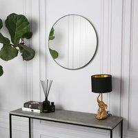 Home Garden Direct Pandora - Round Wall Mirror - 60x60 cm in Black