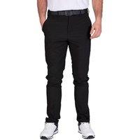 Island Green Men's Stretch Tapered Tour Golf Trousers in Black | Size: 30S