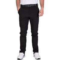 Island Green Men's Stretch Tapered Tour Golf Trousers in Black | Size: 32R