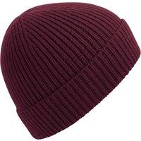 Beechfield Men's Engineered Knit Ribbed Beanie One Size in Burgundy