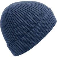 Beechfield Men's Engineered Knit Ribbed Beanie One Size in Blue
