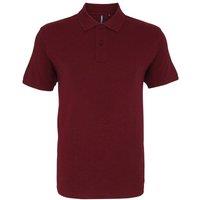 Asquith & Fox Men's Classic Fit Polo Shirt in Burgundy | Size: 2XL
