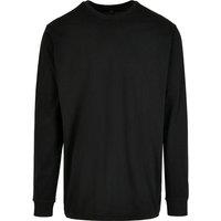 Build Your Brand Men's Ribbed Cuff Sweatshirt in Black | Size: Small