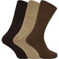 THMO Men's 3 Pack Bamboo Thermal Socks for Winter in Brown | Size: 6-11