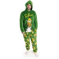The Simpsons Men's Long Sleeve Long Leg Pyjama Set | Green | Size: Large
